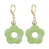 Acrylic Flower Dangle Leverback Earrings EJEW-JE05625-3