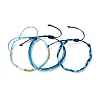 3Pcs 3 Style Plastic Braided Bead Bracelets Set BJEW-B065-08C-3