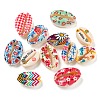 Printed Natural Shell Beads BSHE-G037-01-1