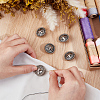 12Pcs 1-Hole Alloy Star with Flat Round Shank Buttons BUTT-GF0004-29AS-3