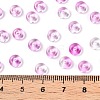 Spray Painted Transparent Glass Seed Beads SEED-T007-05C-4