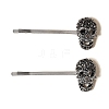 Alloy Rhinestone Hair Bobbin Pins PW-WGB4D87-01-3