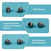 12Pcs 304 Stainless Steel European Beads STAS-HS0001-05-4