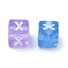 Spray Painted Transparent Acrylic Beads MACR-K365-07X-2
