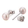 Valentine Presents for Her 925 Sterling Silver Ball Stud Earrings EJEW-D029-4.5mm-2-3
