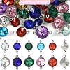 30Pcs 2 Styles Glass Cone Connector Charms STAS-YW0011-23-1