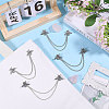 4Pcs Bee Alloy Hanging Chain Brooch FIND-CA0011-13AS-5
