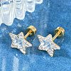 Star Glass & Polymer Clay Rhinestone Ear Fake Plugs EJEW-H105-29G-3