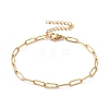 PVD Vacuum Plating 304 Stainless Steel Paperclip Chain Bracelet for Men Women BJEW-E031-10G-7