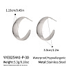 304 Stainless Steel C-shaped Stud Earrings GE7139-7-1
