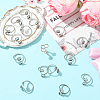 16Pcs 304 Stainless Steel Open Cuff Ring Findings STAS-BBC0008-18-5