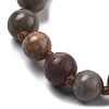 8.5mm Round Natural Gemstone Beaded Necklaces NJEW-F327-02A-01-2