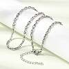 3MM 304 Stainless Steel Twisted Oval Link Chain Necklaces for Man and Women SA-CBAB767-18A-P-1