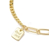 Brass Charm Bracelets BJEW-JB10392-03-3