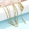 304 Stainless Steel 3 Layer Necklaces for Women NJEW-C084-03G-4