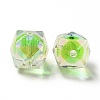 Two Tone UV Plating Rainbow Iridescent Acrylic Beads TACR-D010-02D-3