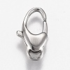 Tarnish Resistant Polished 316 Surgical Stainless Steel Lobster Claw Clasps STAS-Z013-05A-2