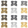 600Pcs 6 Colors Tibetan Style Alloy Bead Caps TIBEB-PA0001-07-6