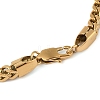 304 Stainless Steel Wheat Chain Bracelets BJEW-H508-06G-01-2