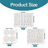 3Pcs 3 Style Hexagon & Round & Irregular Shape DIY Pendant Silicone Molds DIY-TA0006-40-3
