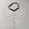 Alloy Snake Charm Tassel Leg Chains AJEW-D305-001G-1