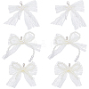 6Pcs 3 Styles Bowknot Resin Imitation Pearl Shoe Charms FIND-WR0011-81A-1