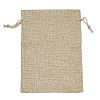 Christmas Printed Burlap Packing Pouches Drawstring Bags ABAG-Q053-02B-07-2