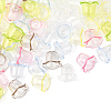 120Pcs 6 Colors Transparent Acrylic Bead Caps TACR-SC0001-51-7