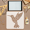 2Pcs 2 Styles PET Hollow Out Drawing Painting Stencils DIY-WH0394-0373-3