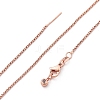 1.5mm Rack Plating Brass Box Chain Adjustable Slider Necklaces for Women Men MAK-L044-05RG-4