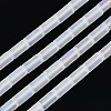 Electroplate Transparent Glass Beads Strands EGLA-T023-02-E01-1