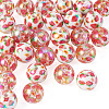 28Pcs 2 Styles UV Plating Iridescent Transparent Acrylic Beads OACR-TA0005-09-2