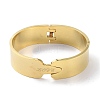 PVD Vacuum Plating Word Love 304 Stainless Steel wide Hinged Bangles BJEW-G700-05G-2