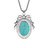 Natural Turquoise Pendant Necklaces CA3400-4