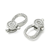SHEGRACE Bras Micro Pave Clear Cubic Zirconia Lobster Claw Clasps XGRQ5F098-796P-2