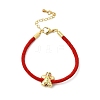 Christmas Nylon Cord Bracelets BJEW-L715-02G-01-4