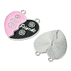 8 Sets 8 Styles Friendship Theme Alloy Enamel Split Pendants FIND-FS0002-31-2