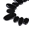 Natural Black Gemstone Beads Strands G-Q164-A01-02-3