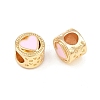 Alloy Enamel European Beads AL-CBAC2D3-22G-01-2