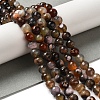 Dyed & Heated Natural Fire Crackle Agate Beads Strands G-P539-B01-08-2