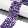 Natural Purple Fluorite Beads Strands G-P553-E02-02-6