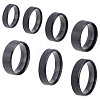 DICOSMETIC 14Pcs 7 Size 201 Stainless Steel Plain Band Ring for Men Women RJEW-DC0001-06A-1
