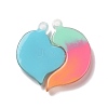 Gradient Color Translucent Resin Pendants RESI-G048-01G-2