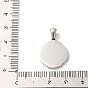 304 Stainless Steel Pendants STAS-I204-W-P-3