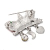 Zinc Alloy Crystal Rhinestone Brooch JEWB-I033-02A-2