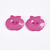 Hot Pink Acrylic Apple 2-Hole Sewing Buttons Scrapbooking Button X-BUTT-E037-A-04-3