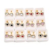 Heart Glass & Polymer Clay Rhinestone Ear Fake Plugs EJEW-H105-28G-1