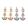 Brass Micro Pave Cubic Zirconia Pendants KK-K412-03-1