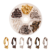 48Pcs 6 Colors Brass Clip-on Earring Converters Findings KK-CJ0001-61-1