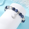 2Pcs 2 Styles 304 Stainless Steel & Brass Celestial Sun & Moon Couple Bracelet Set BJEW-TA00718-5